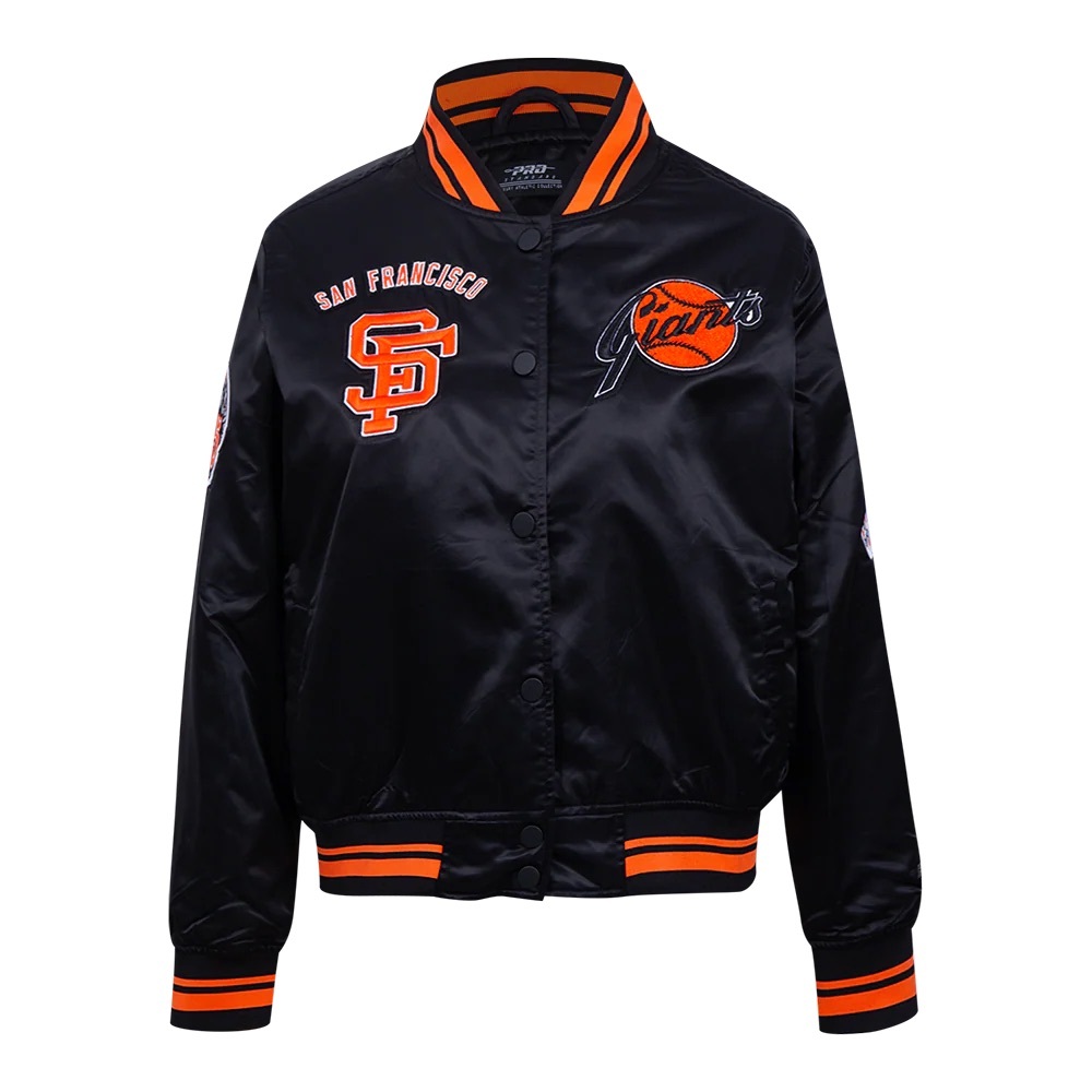 San Francisco Giants Black Satin Jacket M